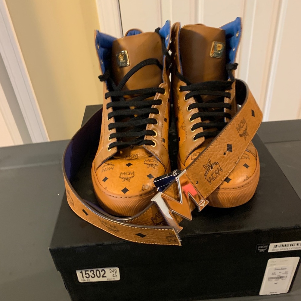 MCM Men’s shoes and belt together